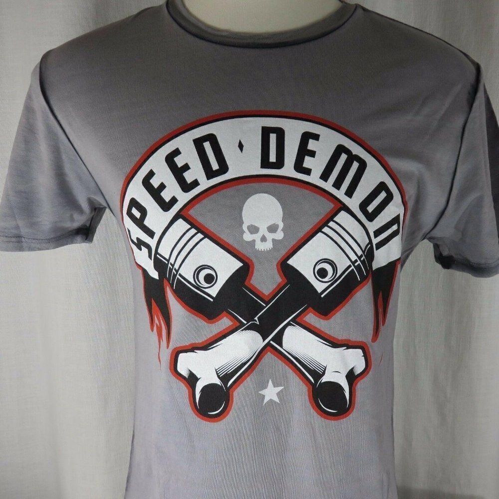 SpeedFreak Speed Freak M Gray Vintage Wash T-shirt Speed Demon